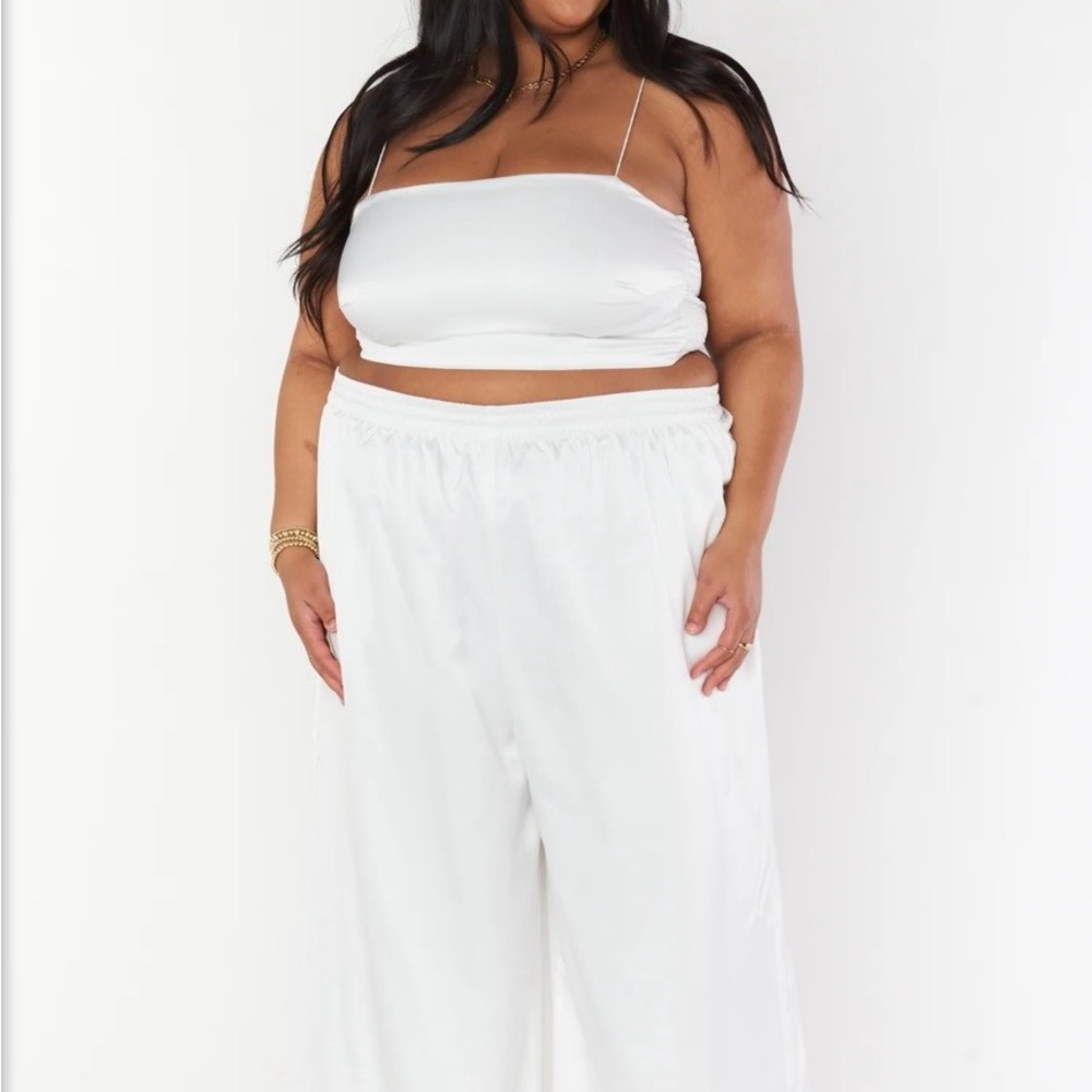 Show Me Your MuMu White Satin Top